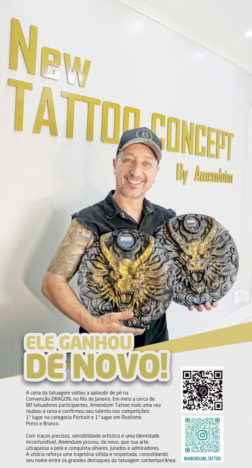 Amenduim na convenção de tatuagem